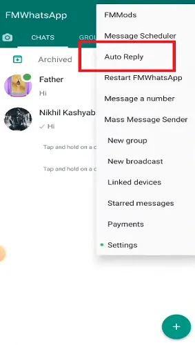 FM WhatsApp APK Download Nov 2024 v10.10 Latest Updated 39 Auto Reply feature