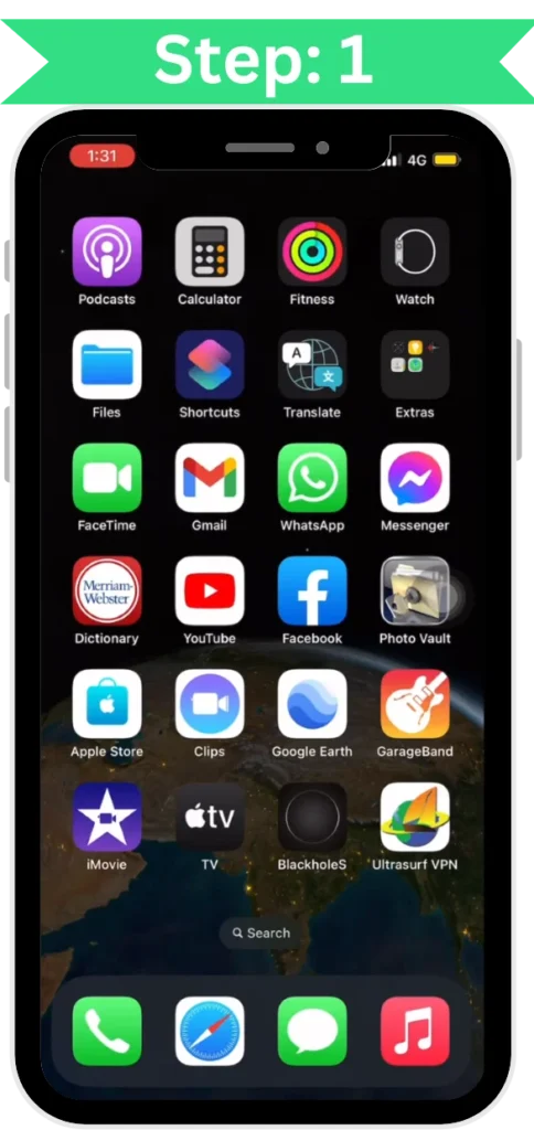 step 1 of installing fmwa in iphone